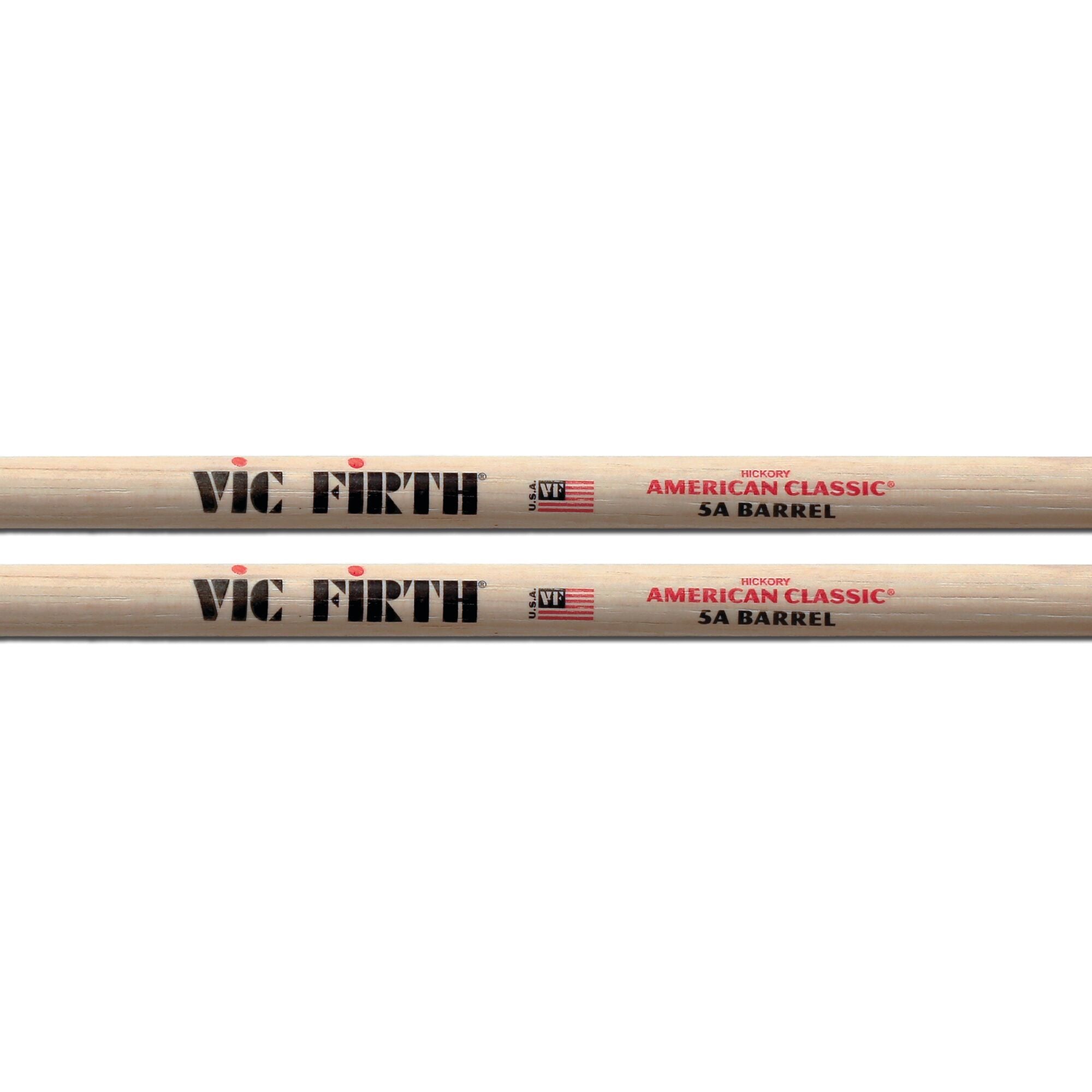 vic-firth-american-classic-5a-barrel-tip-drumsticks-hickory image 2