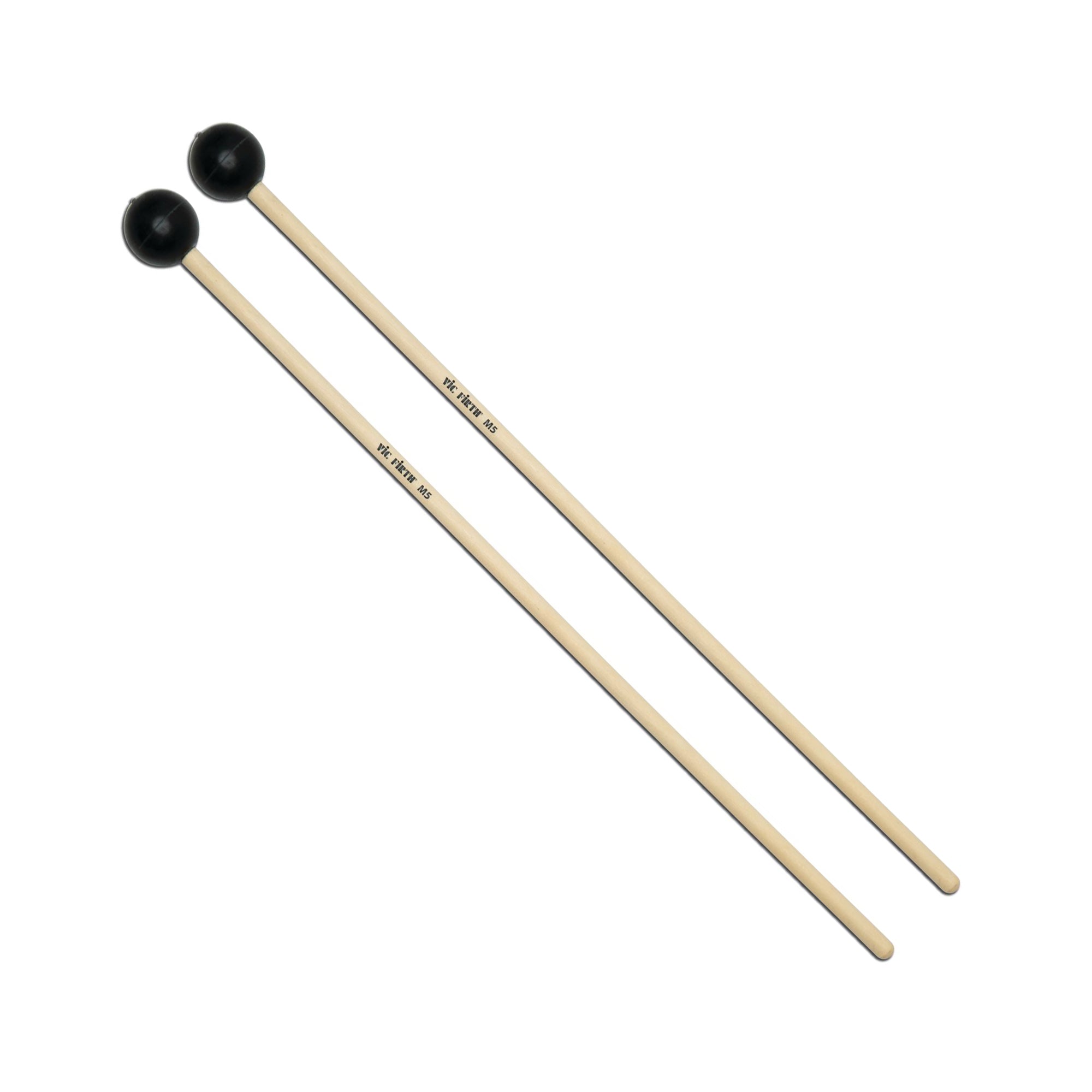 vic-firth-m5-american-custom-keyboard-mallets-medium-black-rubber image 1