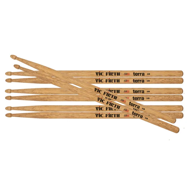 vic-firth-american-classic-5bt-terra-series-drumsticks-4er-value-pack image 1