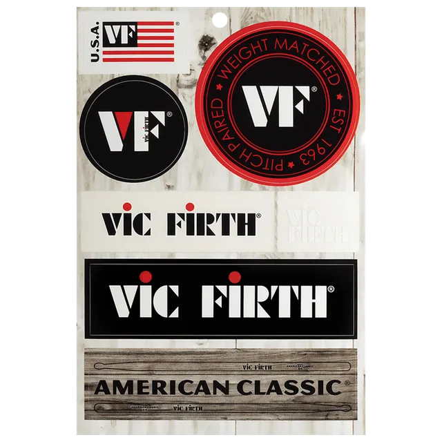 vic-firth-vinyl-sticker-sheet-7-designs image 1