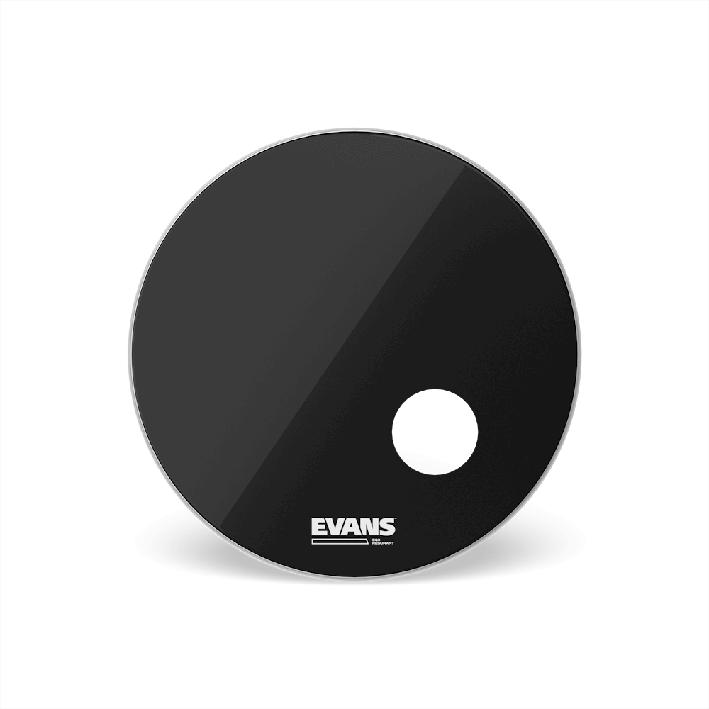 evans-eq3-black-bass-drum-resonanzfell-mit-mikrofonloch image 1