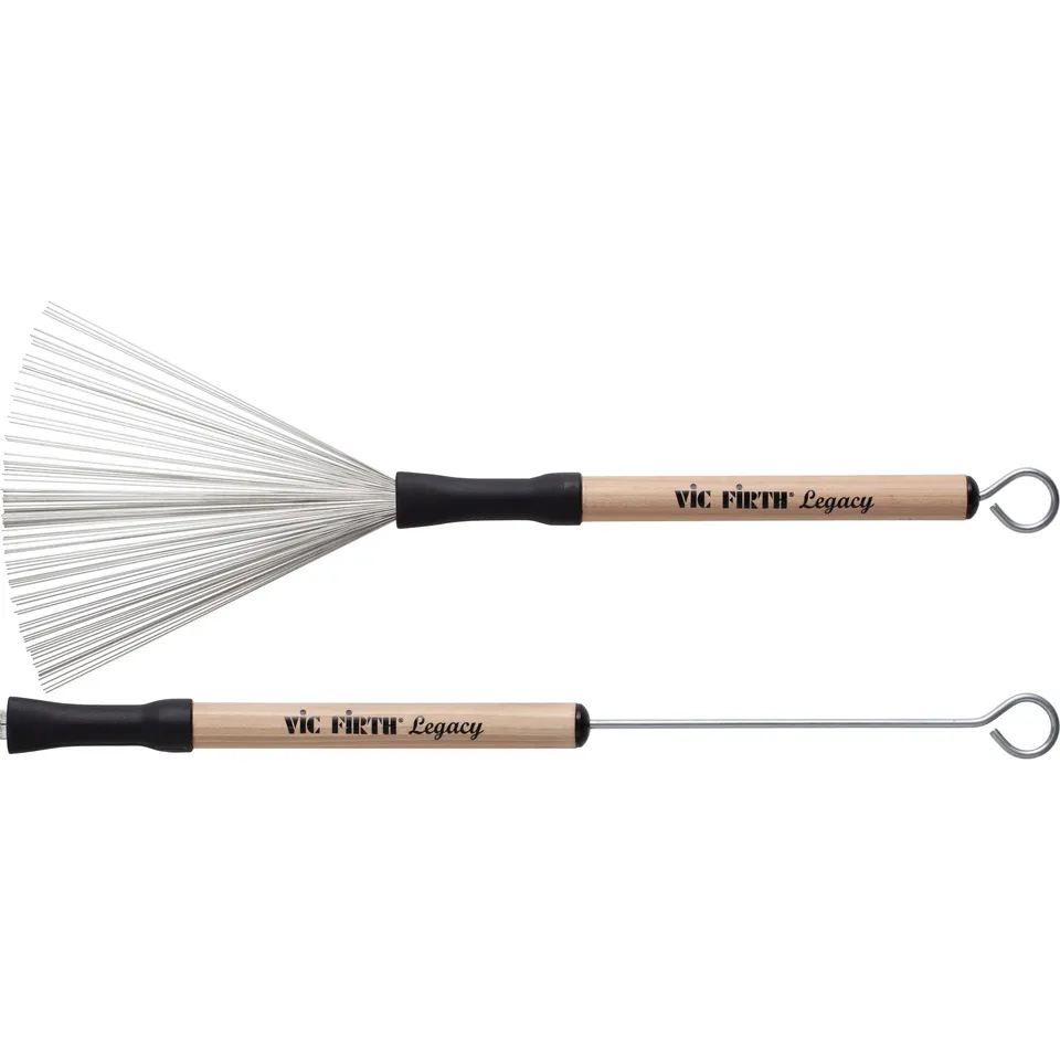 vic-firth-legacy-brushes-retractable-drahtbesen-holzgriff image 1