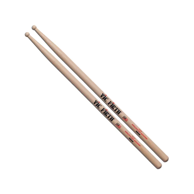 vic-firth-american-sound-5a-drumsticks-round-tip image 1