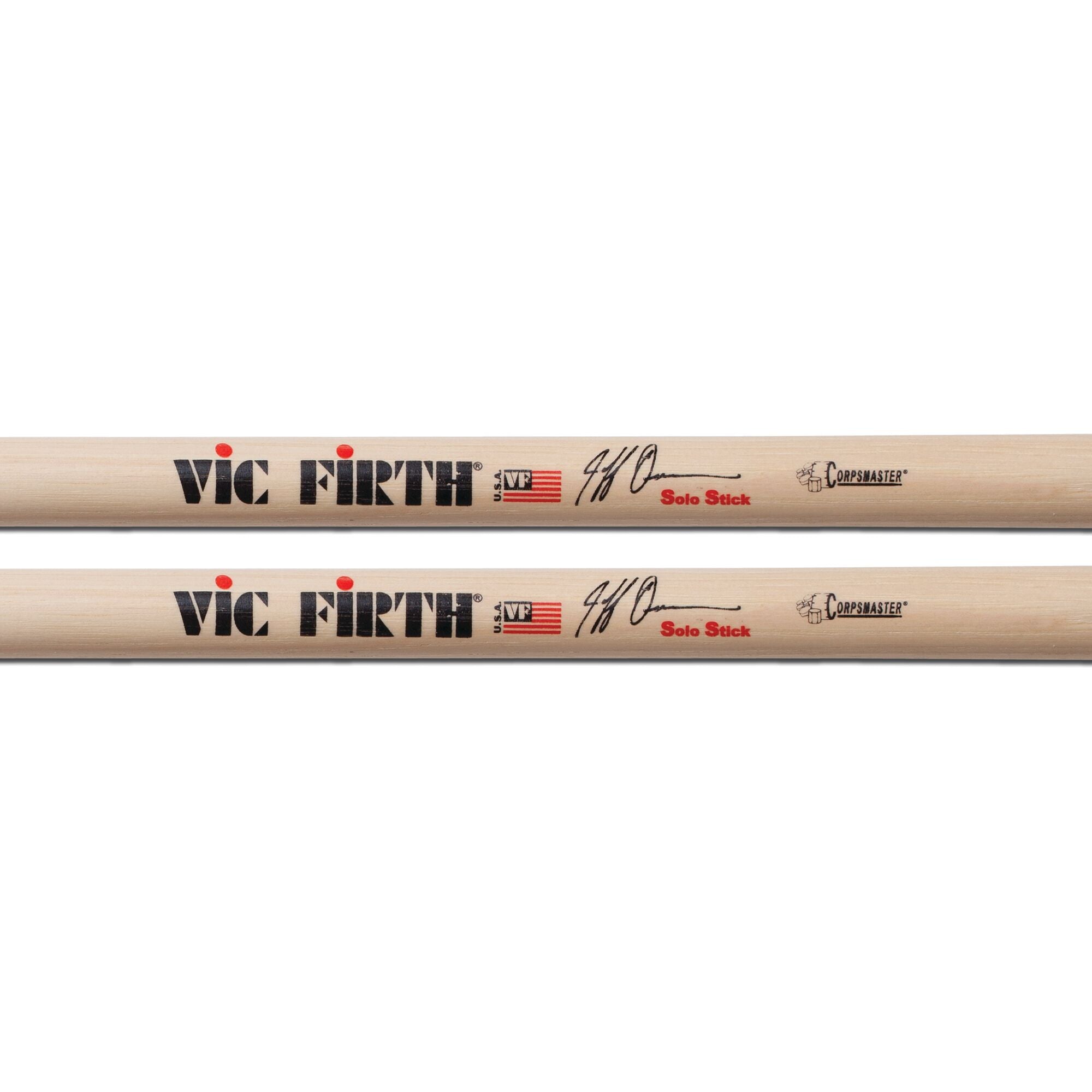 vic-firth-corpsmaster-signature-jeff-queen-solo-snare-drumsticks image 2