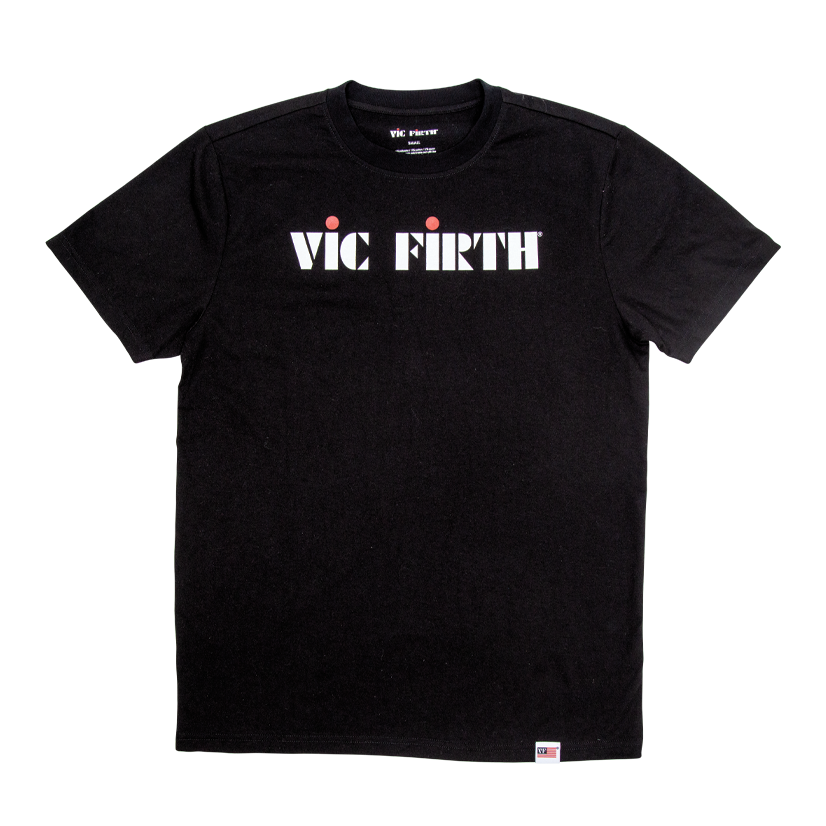 vic-firth-black-logo-t-shirt-aus-tri-blend image 1