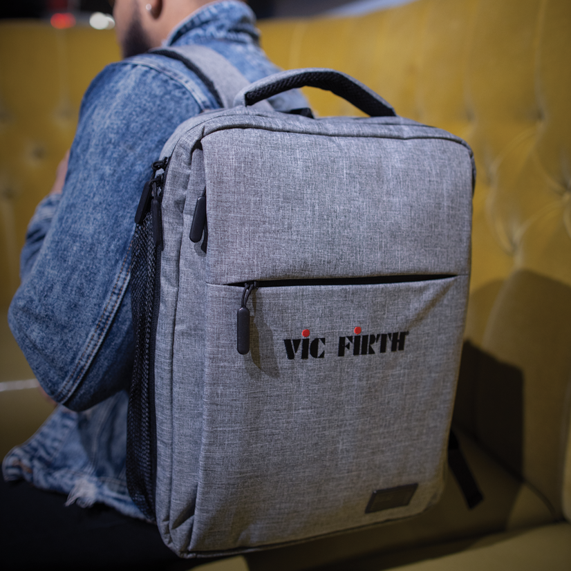 vic-firth-gray-travel-backpack-drummer-rucksack image 4
