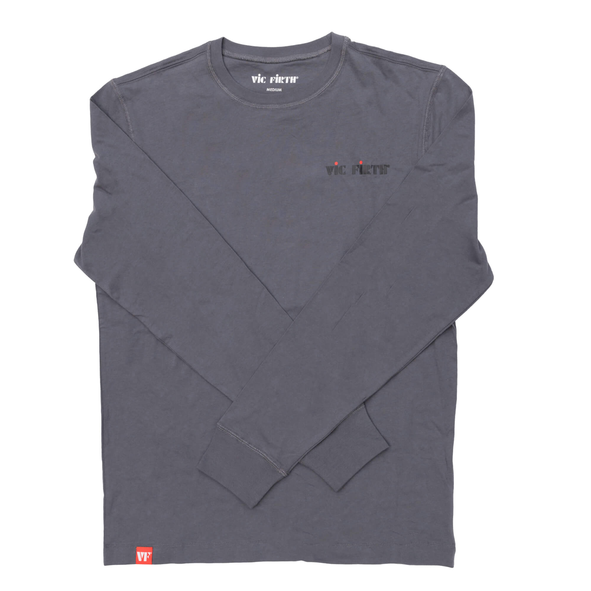 vic-firth-gray-long-sleeve-tee-unisex-s-2xl image 1