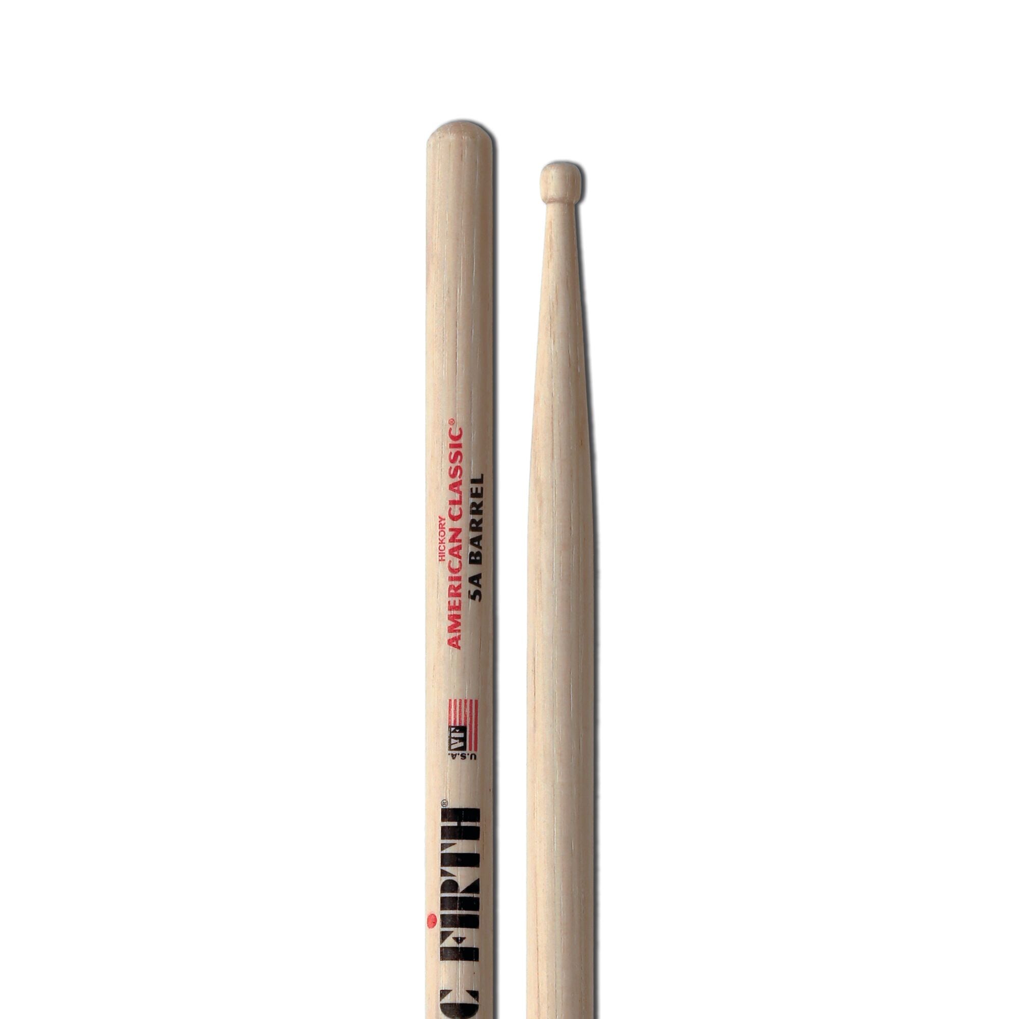 vic-firth-american-classic-5a-barrel-tip-drumsticks-hickory image 4