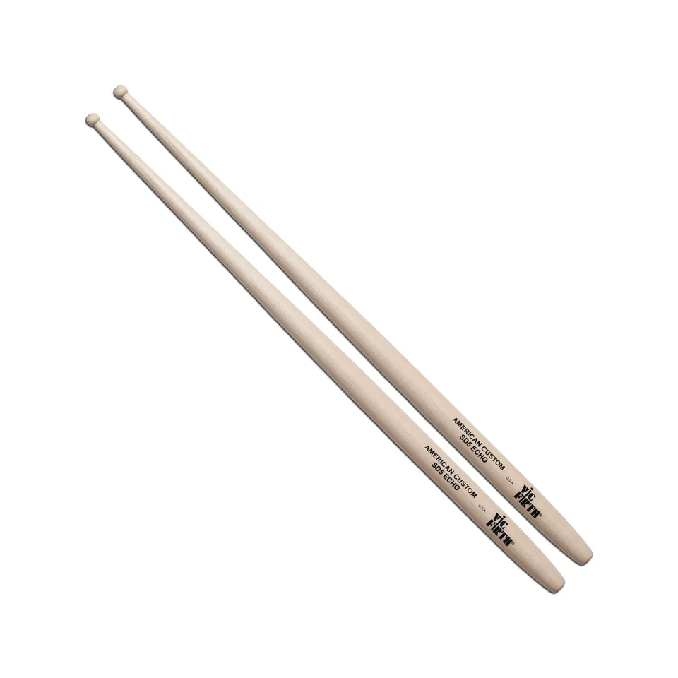 vic-firth-american-custom-sd5-echo-drumsticks-round-tip image 1