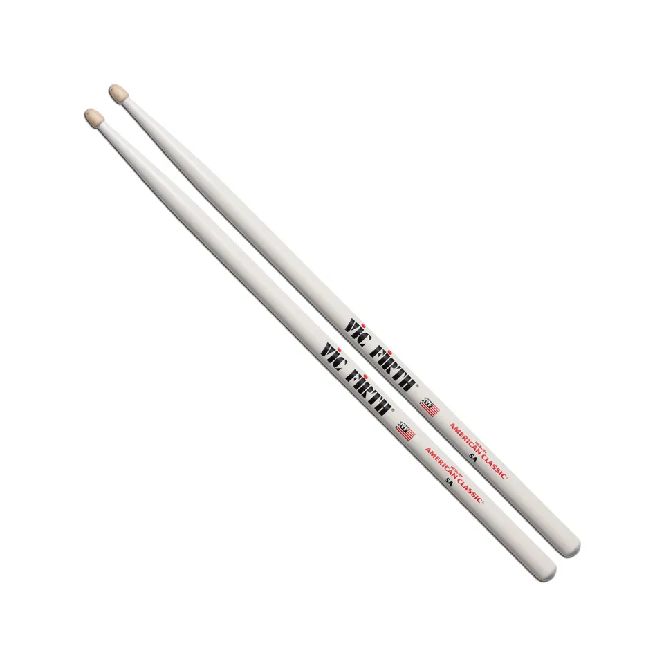 vic-firth-american-classic-5a-white-drumsticks-holz-tip image 1