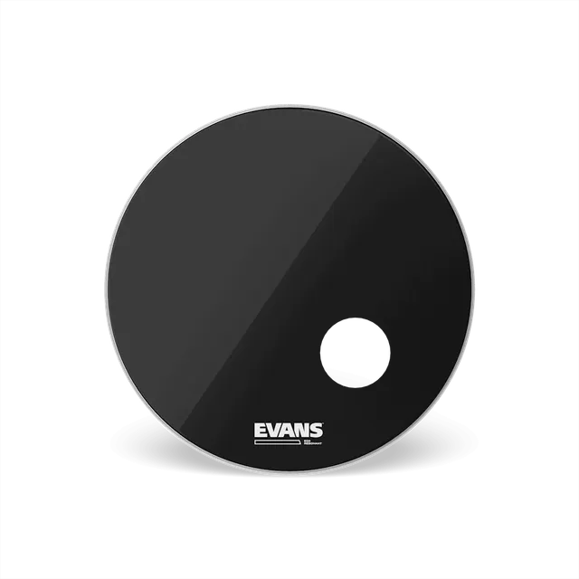 evans-eq3-black-bass-drum-resonanzfell-mit-mikrofonloch image 1