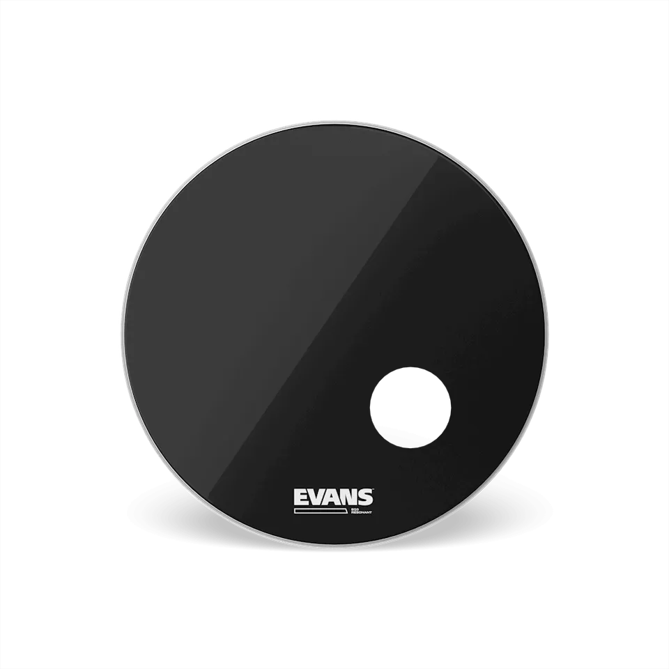 evans-eq3-black-bass-drum-resonanzfell-mit-mikrofonloch image 1