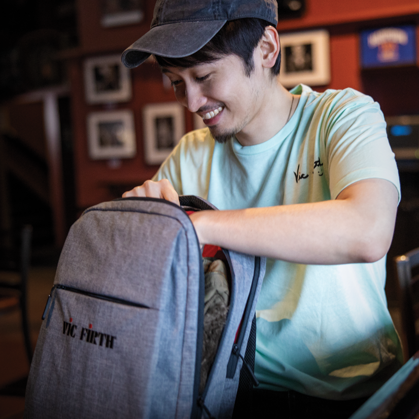 vic-firth-gray-travel-backpack-drummer-rucksack image 5