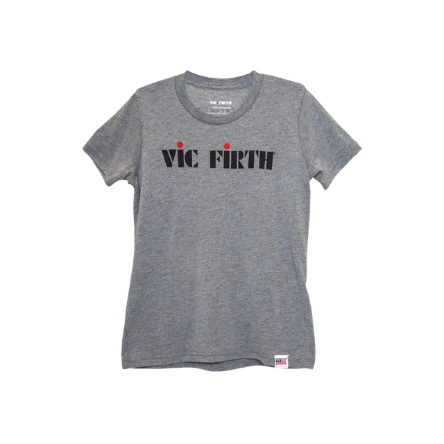 vic-firth-youth-logo-tee-t-shirt-f-r-kinder-heather-grey image 1