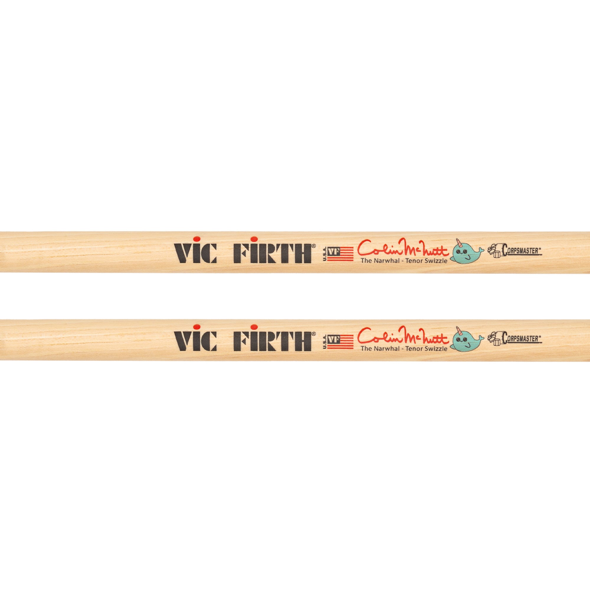 vic-firth-corpsmaster-multi-tenor-stick-colin-mcnutt-scmts-narwhal image 2
