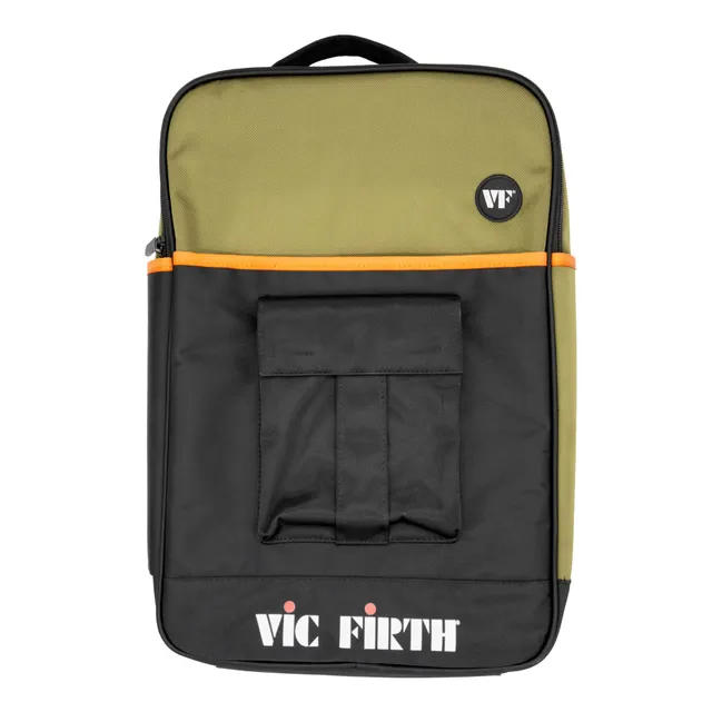 vic-firth-professional-tech-backpack-green-black-drummer-rucksack image 1