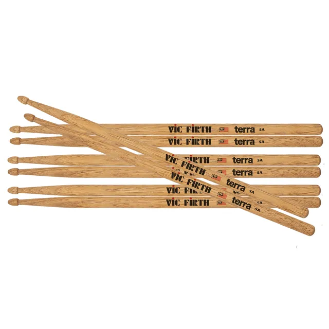 vic-firth-american-classic-5at-terra-series-drumsticks-4er-value-pack image 1