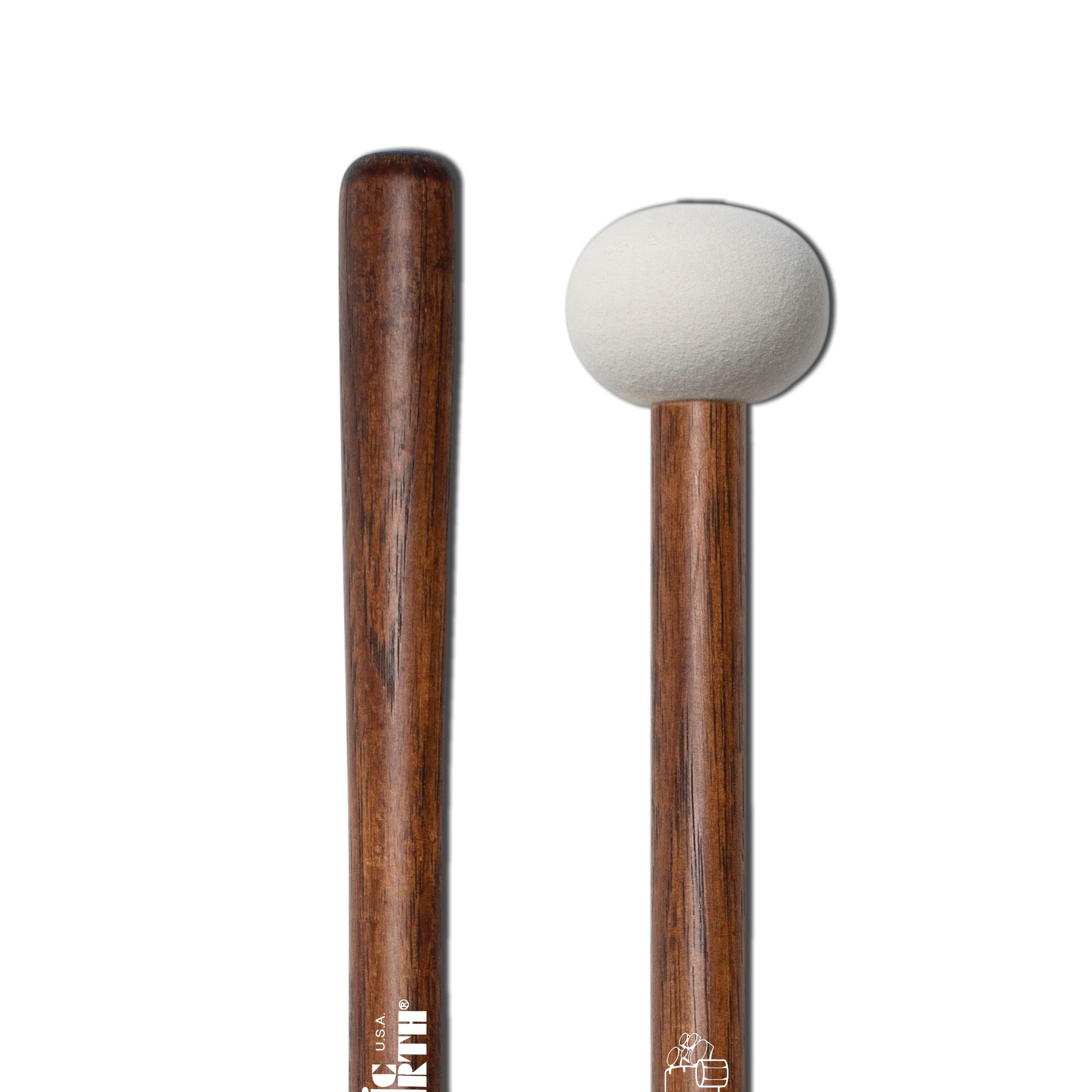 vic-firth-mb2h-corpsmaster-marching-bass-mallets-medium-hard image 4