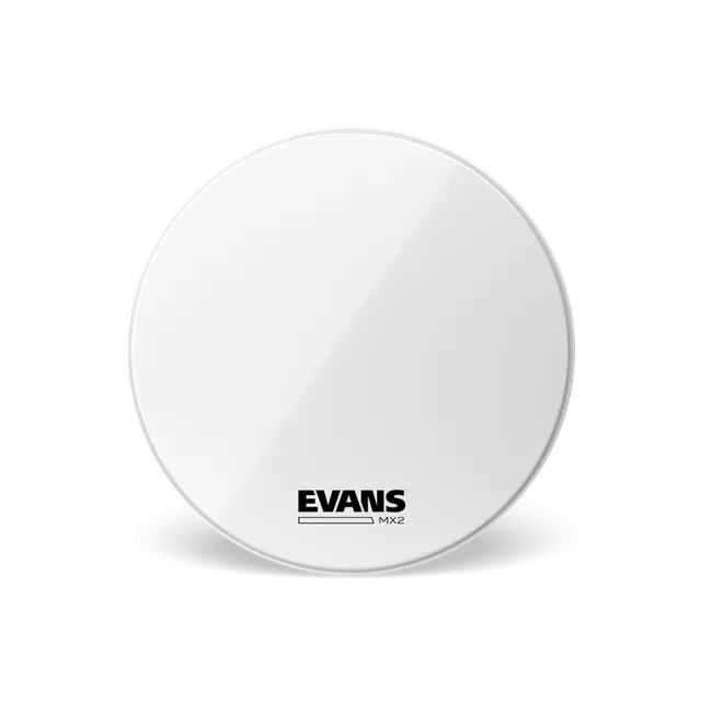 evans-mx2-white-marching-bass-drum-fell-2-lagig-mit-filz-d-mpfung image 1