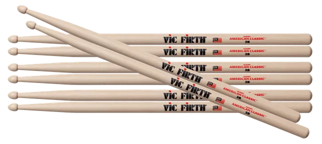 vic-firth-american-classic-2b-drumsticks-value-pack image 1