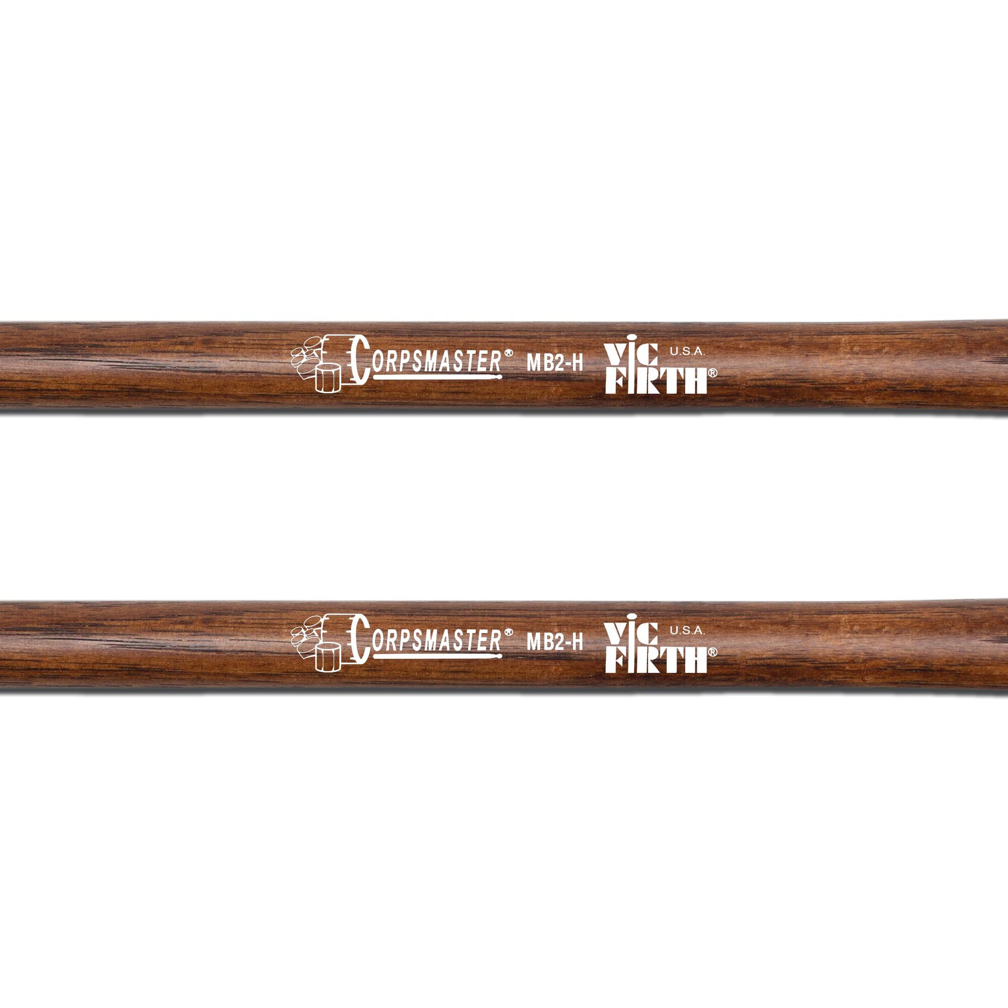 vic-firth-mb2h-corpsmaster-marching-bass-mallets-medium-hard image 2