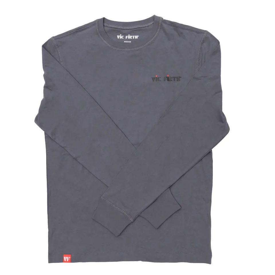 vic-firth-gray-long-sleeve-tee-unisex-s-2xl image 1