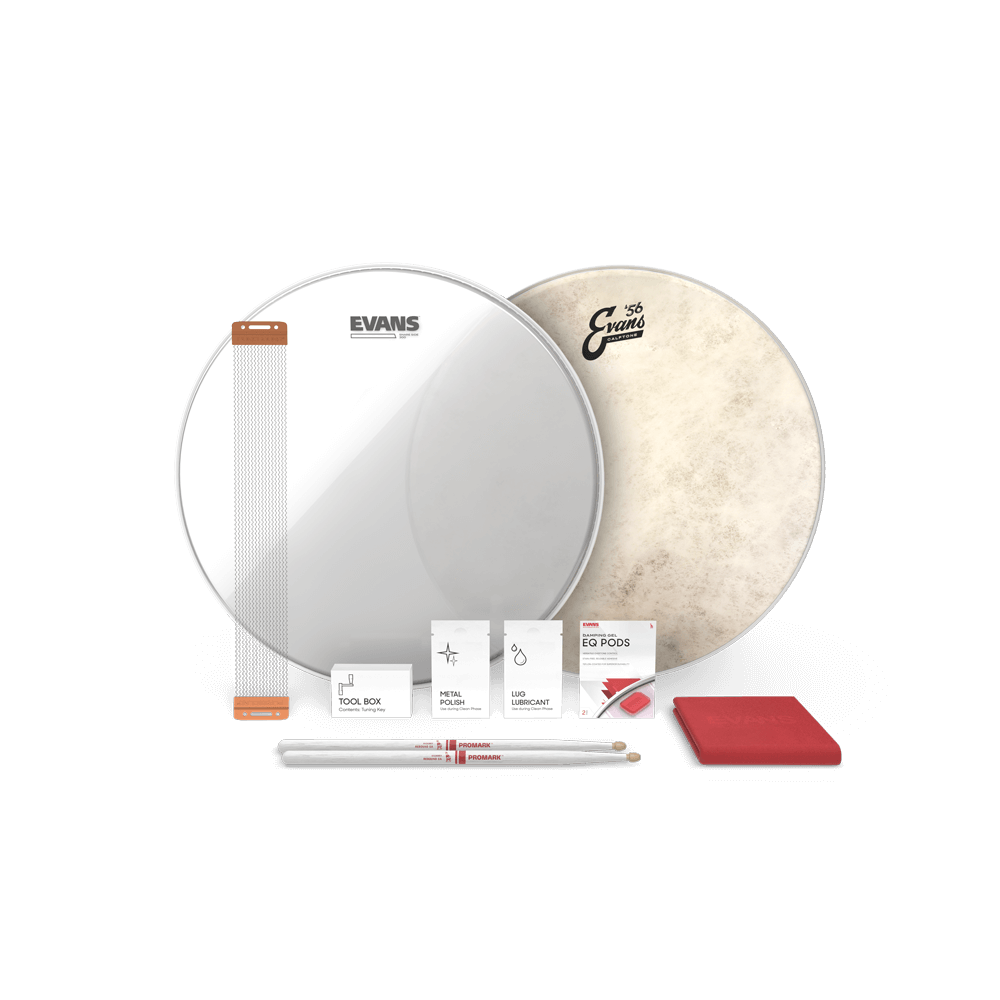 evans-calftone-snare-tune-up-kit-mit-snareteppich-und-sticks image 1