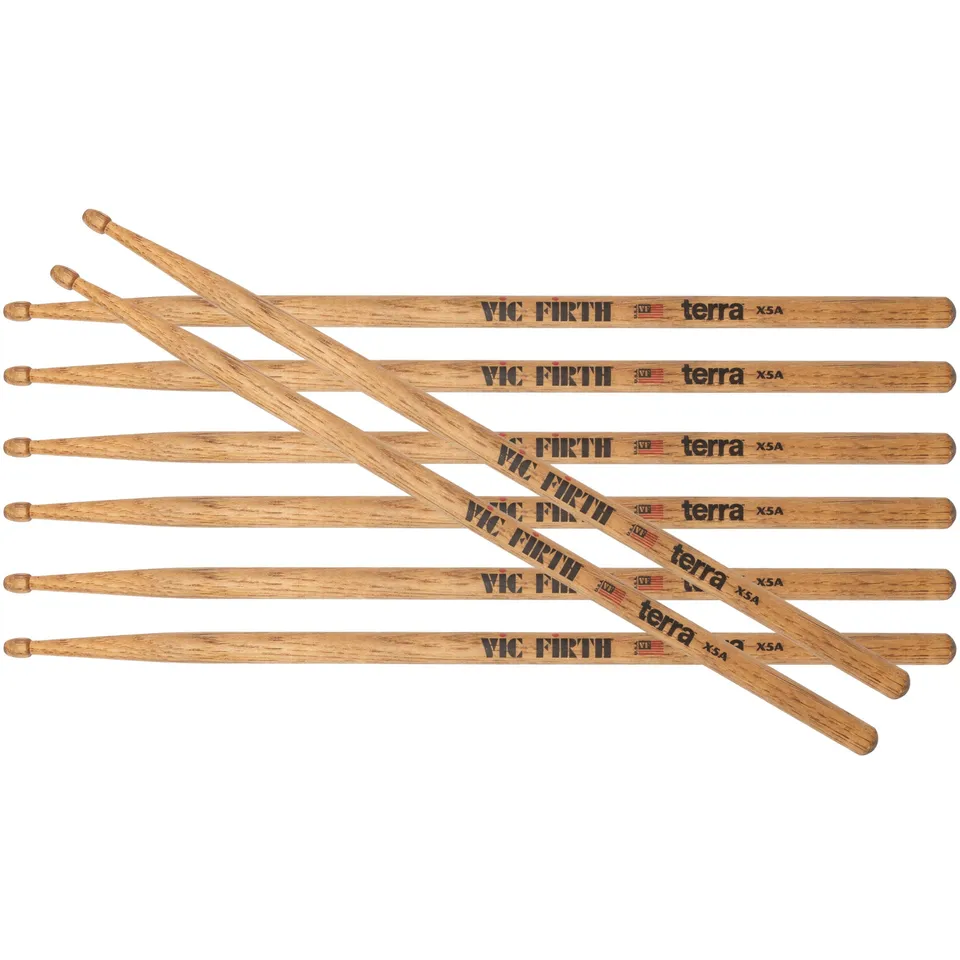vic-firth-american-classic-x5at-terra-series-4-pack-drumsticks-value-pack image 1