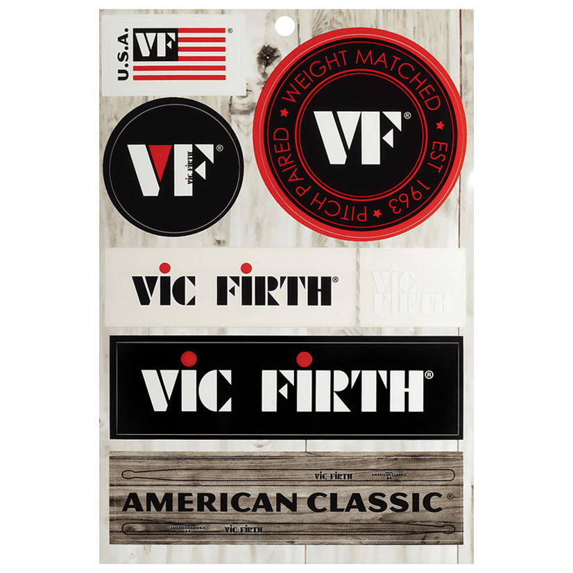 vic-firth-vinyl-sticker-sheet-7-designs image 1