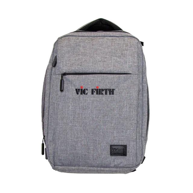 vic-firth-gray-travel-backpack-drummer-rucksack image 1