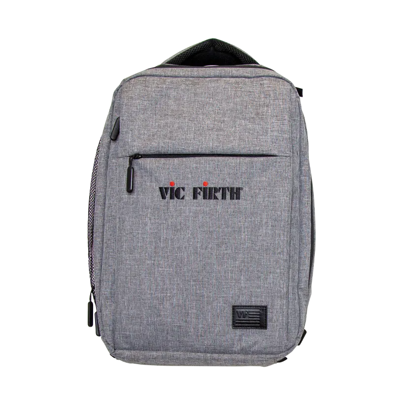 vic-firth-gray-travel-backpack-drummer-rucksack image 1