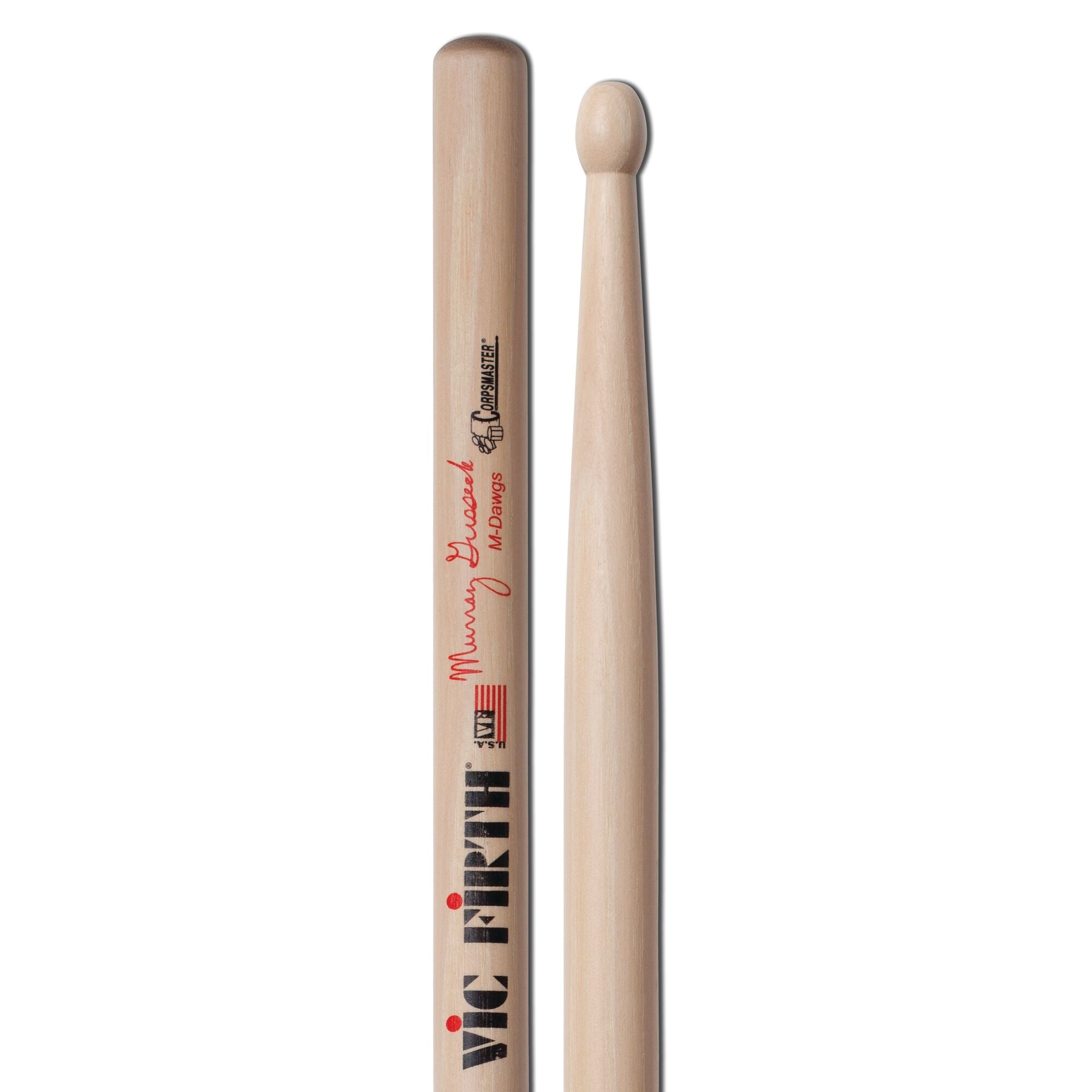 vic-firth-corpsmaster-murray-gusseck-signature-snare-marching-sticks image 4