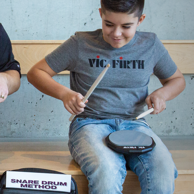 vic-firth-youth-logo-tee-t-shirt-f-r-kinder-heather-grey image 4