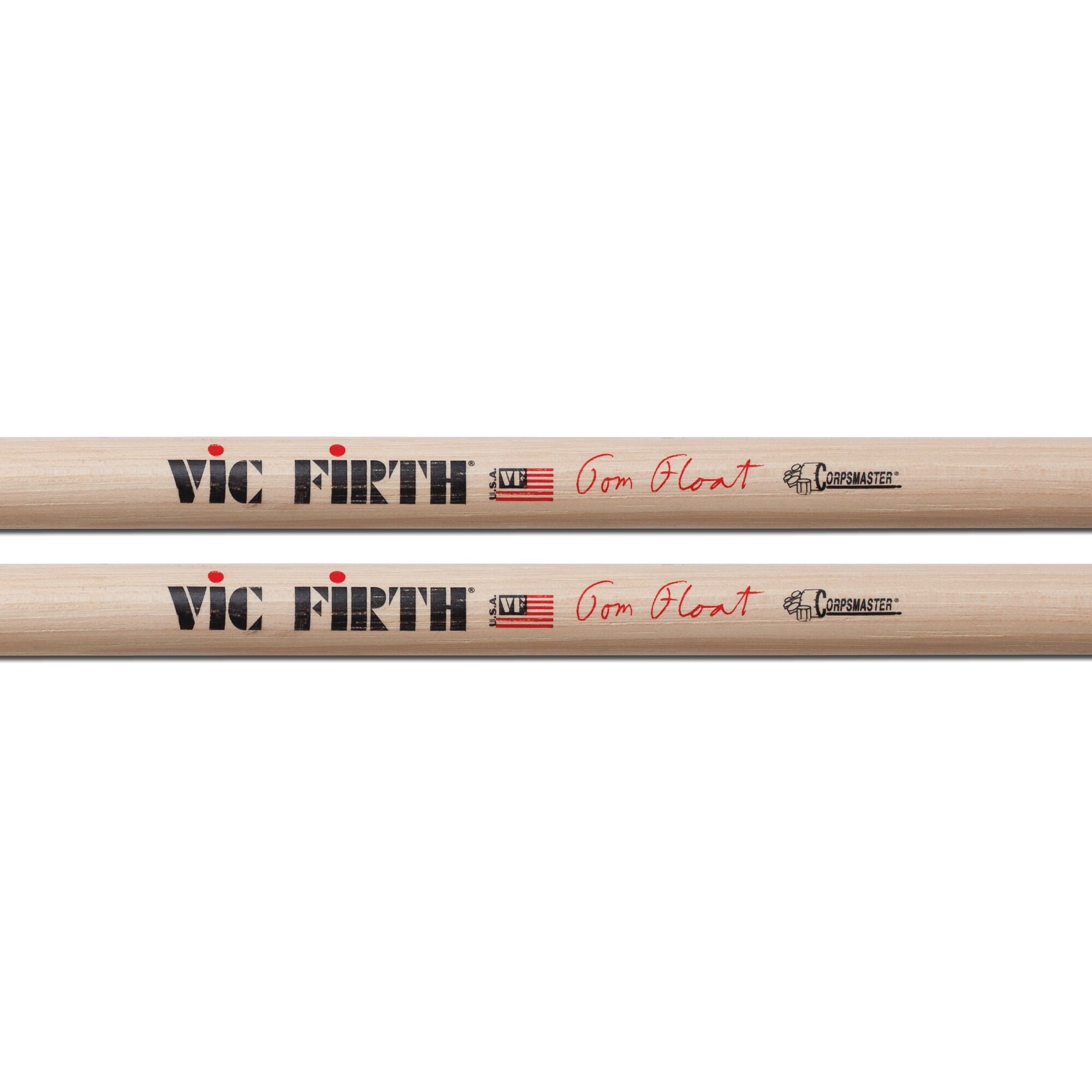 vic-firth-corpsmaster-signature-snare-drumsticks-tom-float image 2