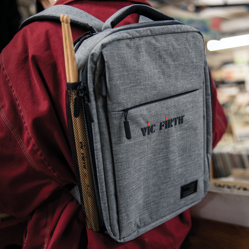 vic-firth-gray-travel-backpack-drummer-rucksack image 6