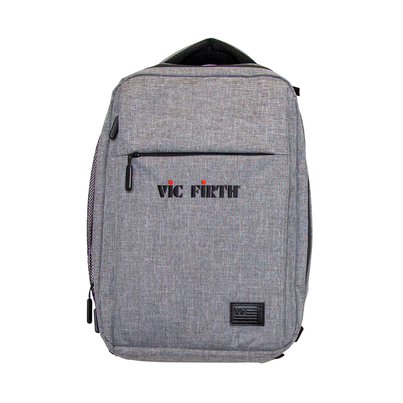 vic-firth-gray-travel-backpack-drummer-rucksack image 1
