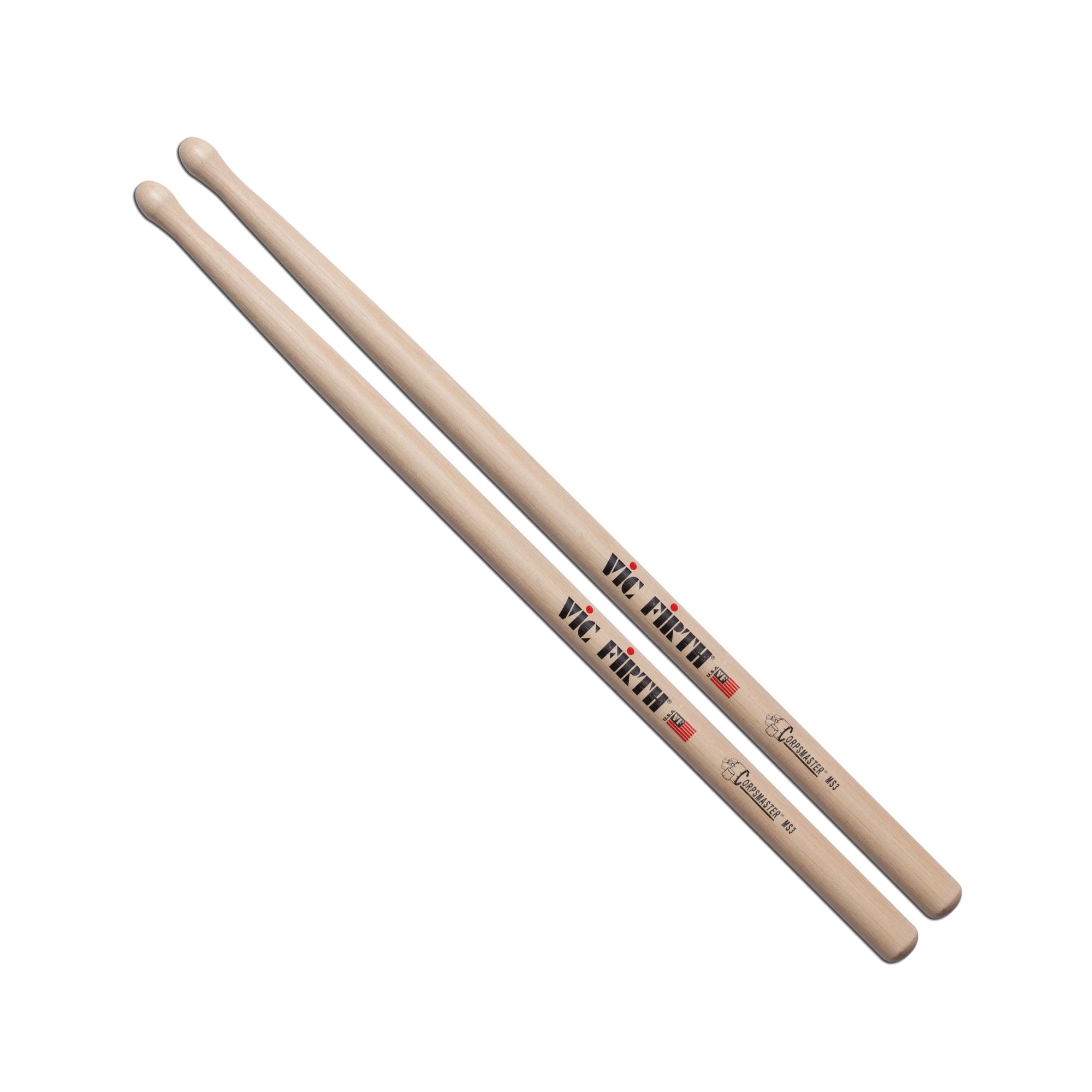 vic-firth-corpsmaster-ms3-snare-drumsticks-marching image 1