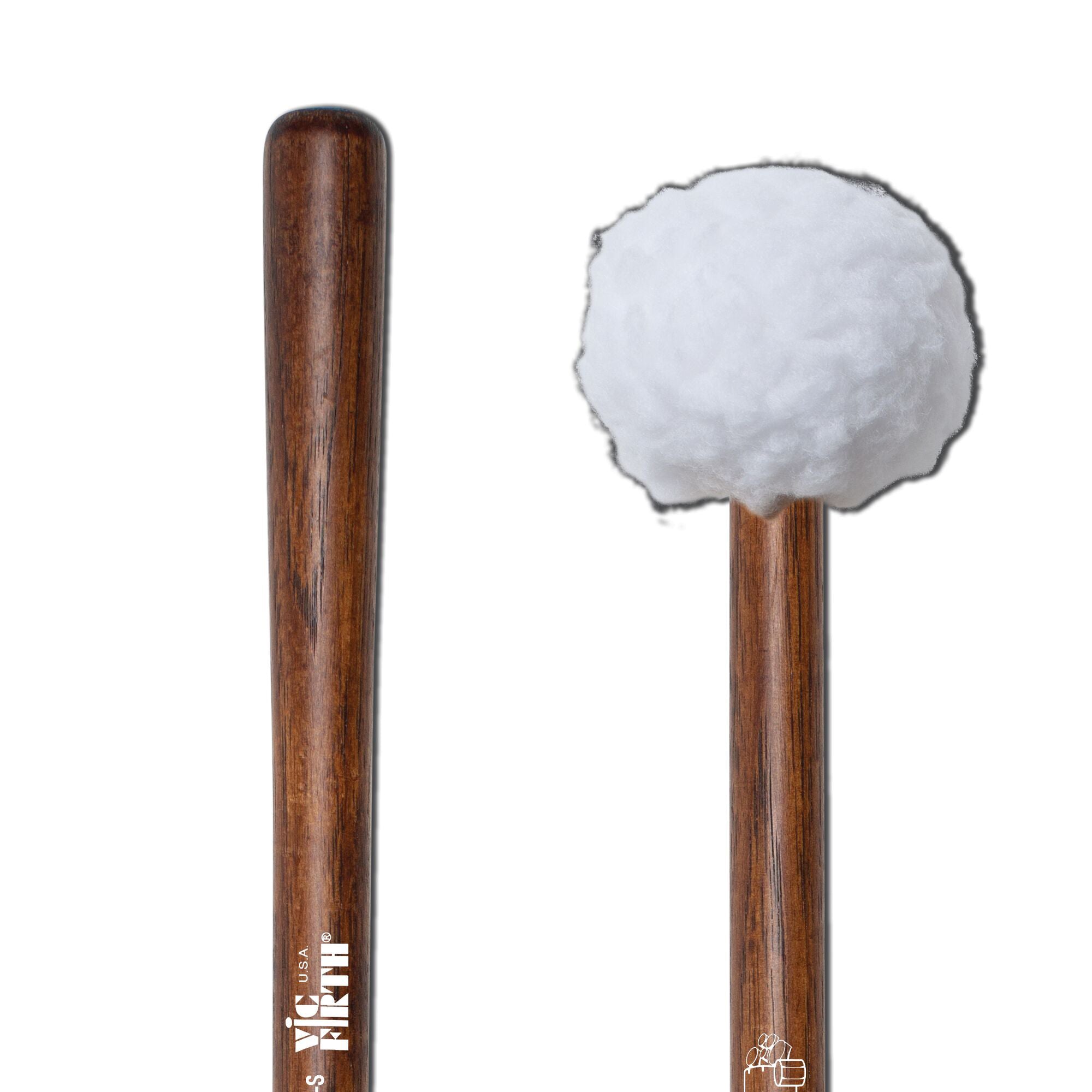 vic-firth-mb2s-corpsmaster-marching-bass-mallets-medium-soft image 4