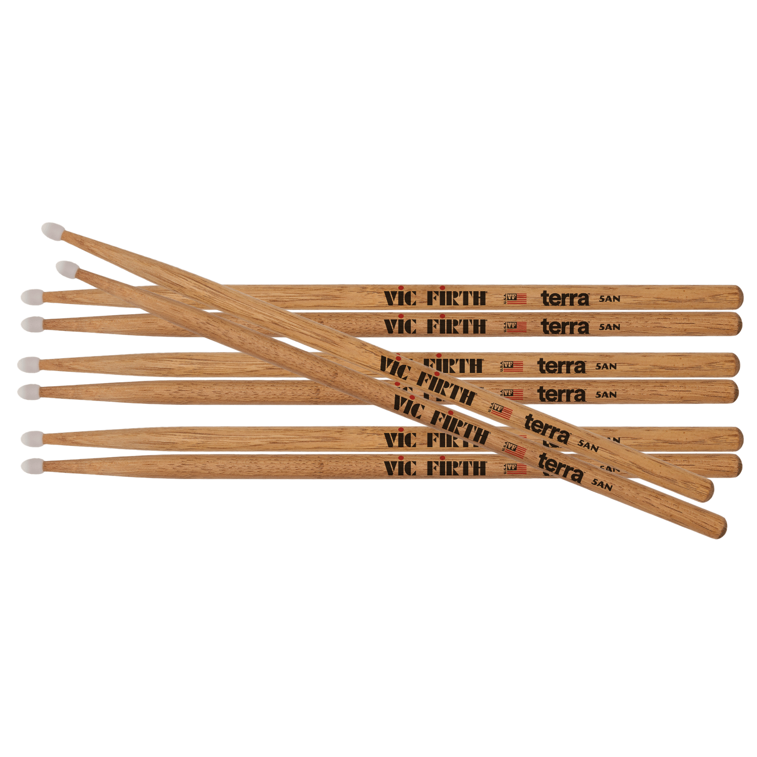 vic-firth-american-classic-5atn-terra-series-4-pack-drumsticks image 1