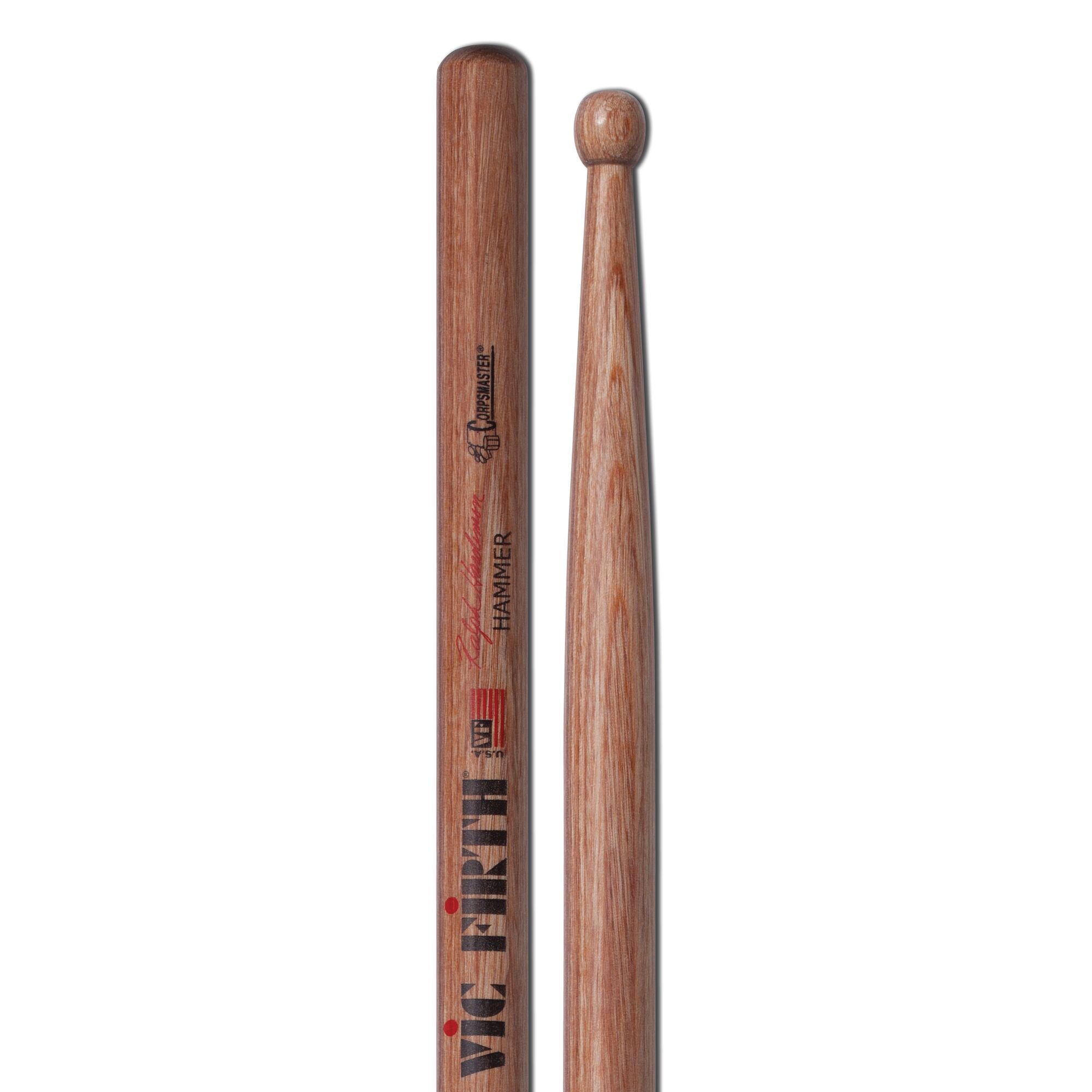 vic-firth-corpsmaster-ralph-hardimon-hammer-marching-snare-sticks image 4